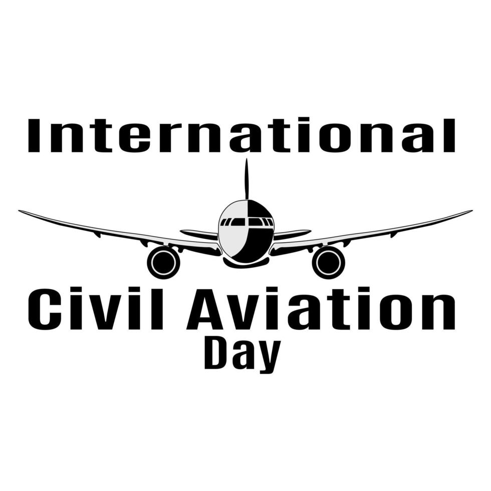 Internationale civiel luchtvaart dag, idee voor poster, banier, folder of ansichtkaart vector