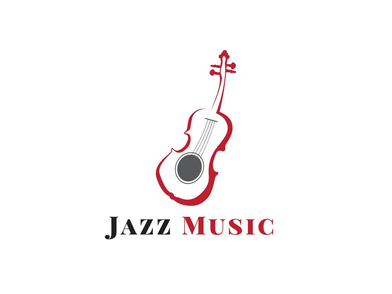 jazz- muziek- logo vector