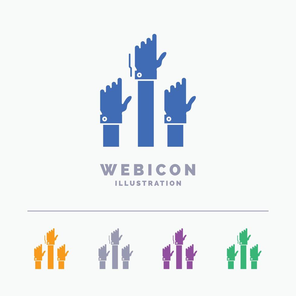 aspiratie. bedrijf. wens. medewerker. bedoeling 5 kleur glyph web icoon sjabloon geïsoleerd Aan wit. vector illustratie