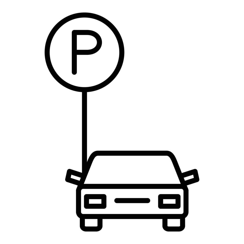 auto park icoon stijl vector