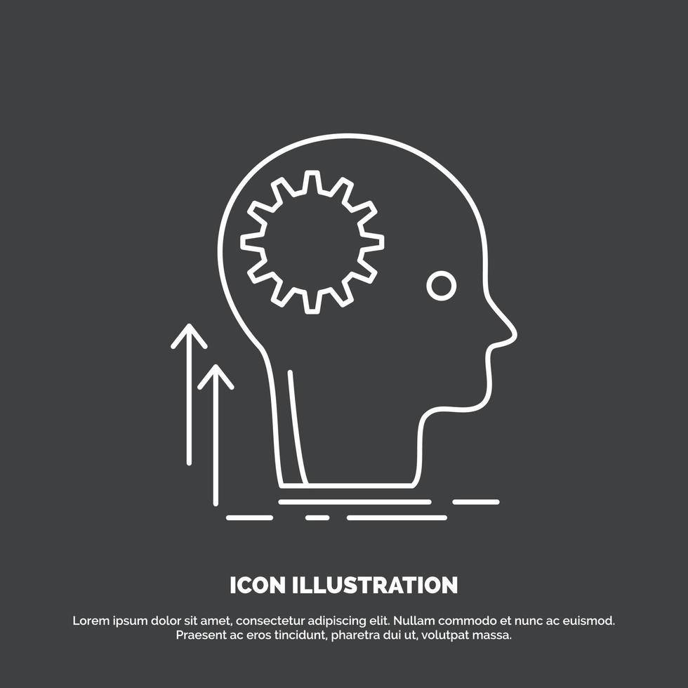 verstand. creatief. denken. idee. brainstorming icoon. lijn vector symbool voor ui en ux. website of mobiel toepassing