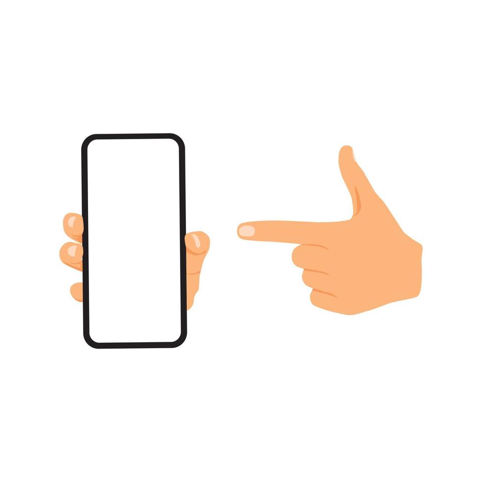 vector illustratie van persoon Holding slim telefoon, hand- Holding slim telefoon