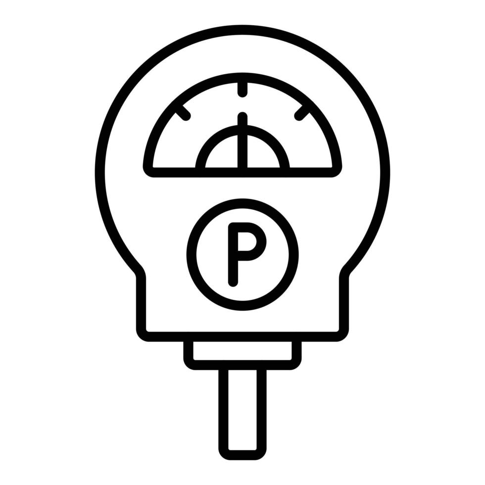 parkeermeter pictogramstijl vector