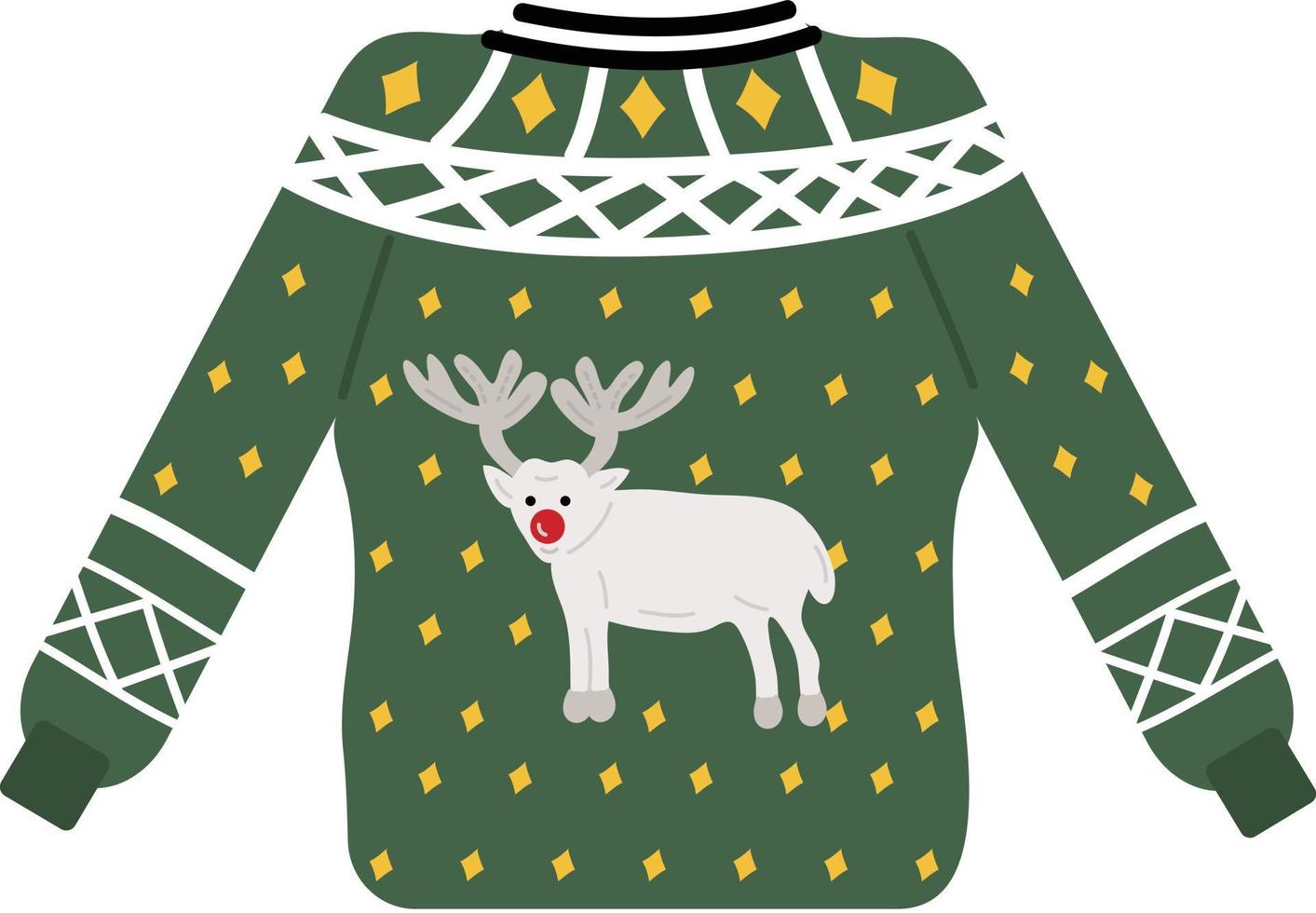 Kerstmis trui. slingers, vlaggen, etiketten, bubbels, linten en stickers. verzameling van vrolijk Kerstmis decoratief pictogrammen. vector