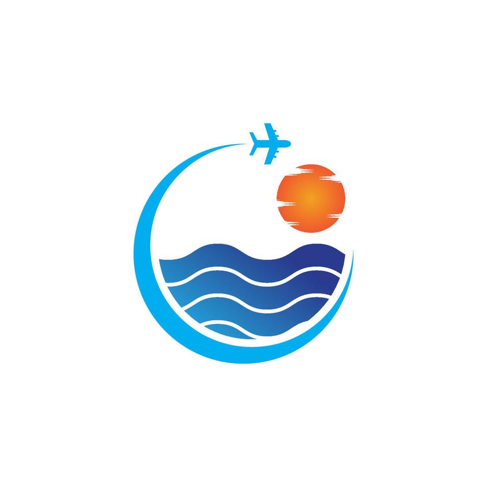 reizen en vakantie logo icoon vector