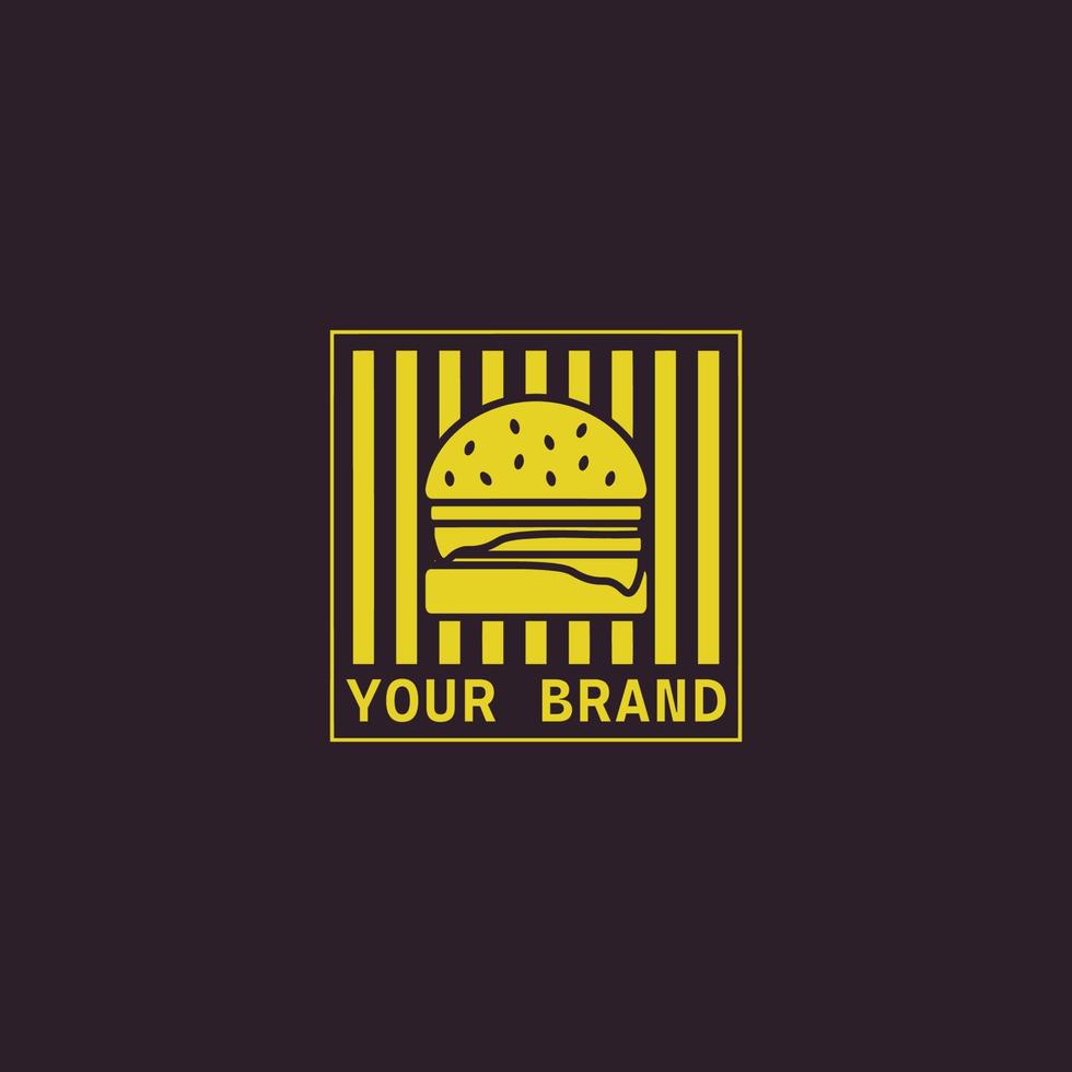hamburger Fast food gemakkelijk logo vector
