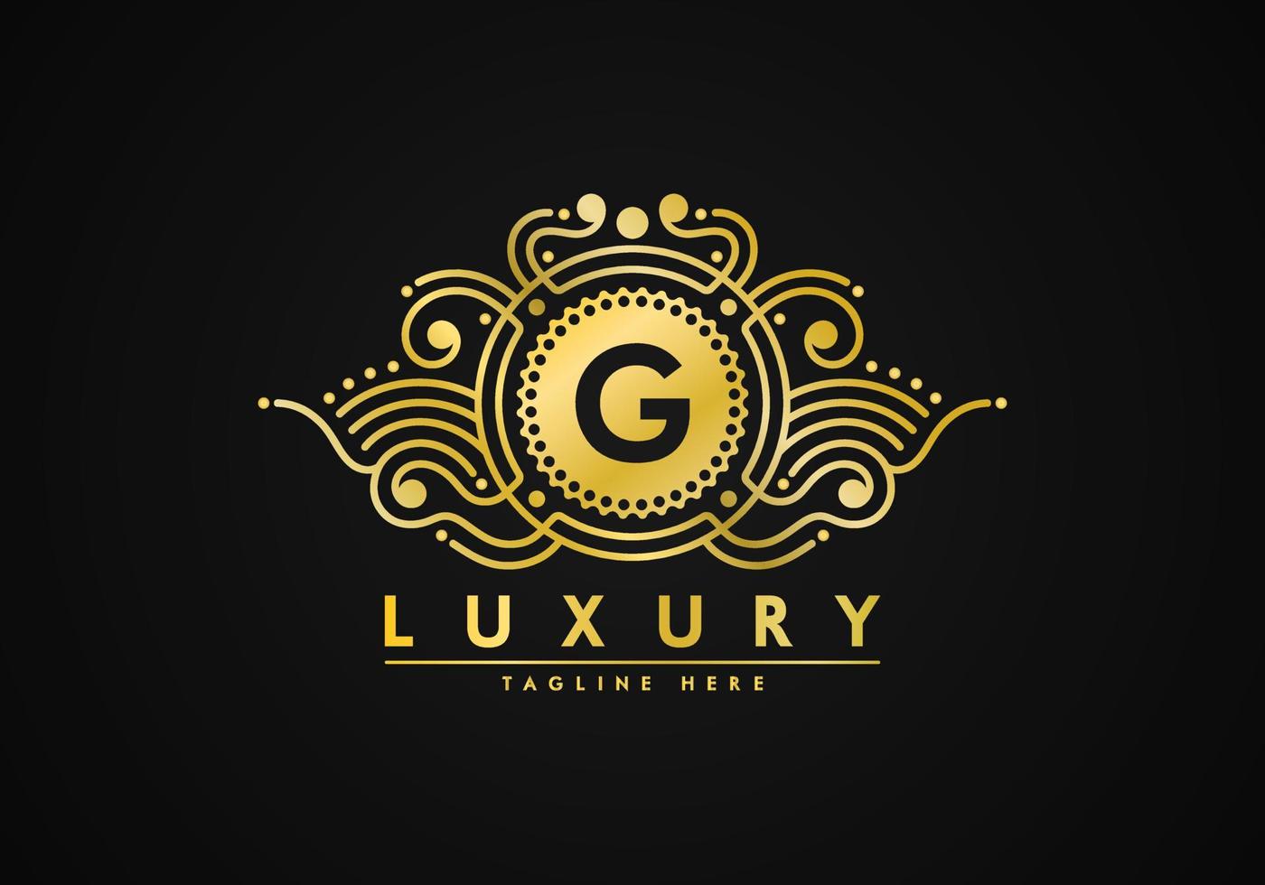 brief g luxe decoratie logo vector