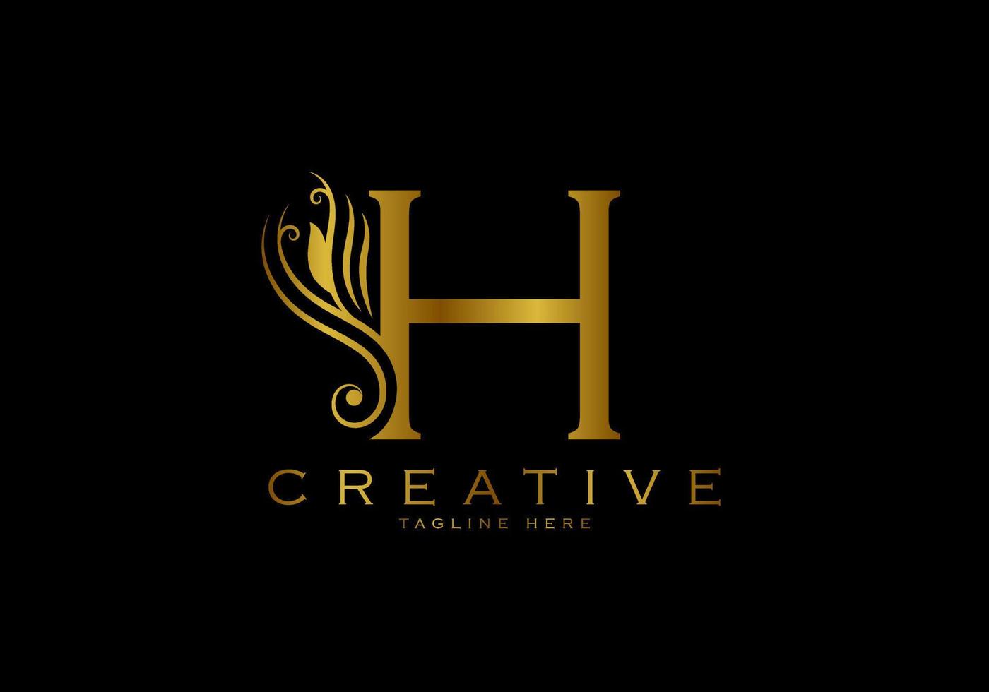 brief h luxe logo sjabloon vector