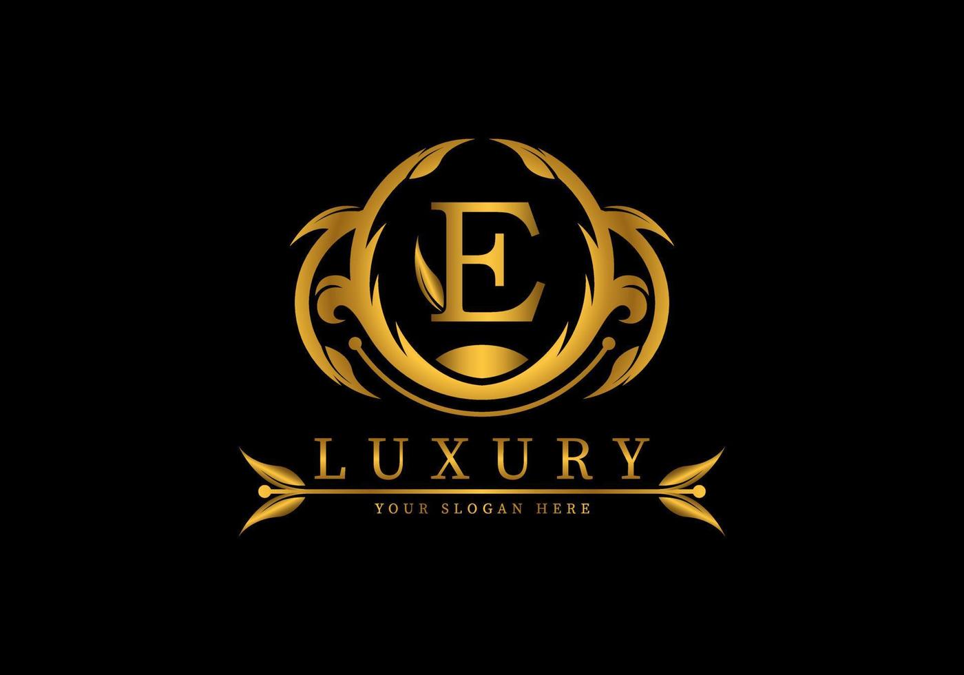 brief e luxe logo sjabloon decoratie vector