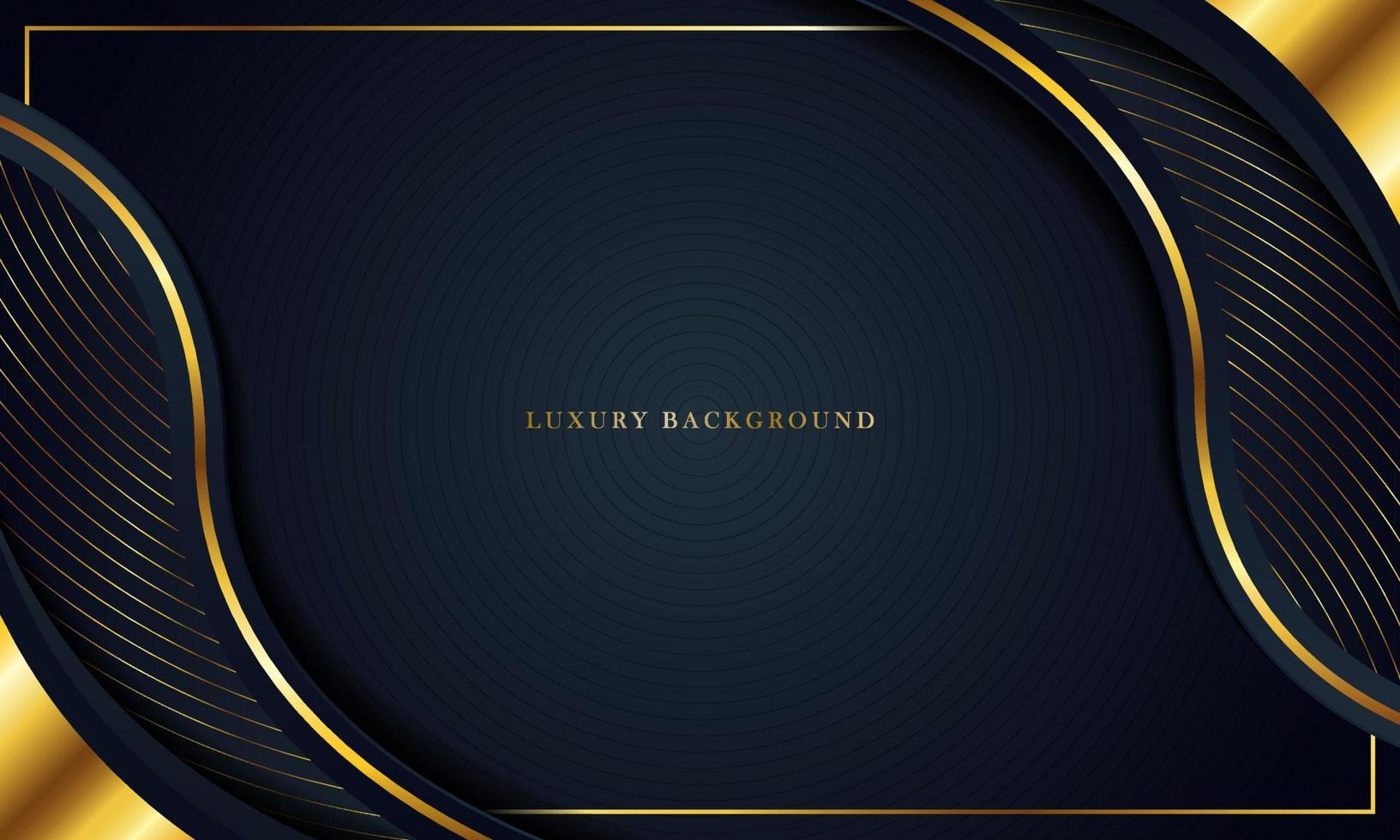 luxe donker blauw achtergrond met een gouden kleur combinatie, perfect voor Sjablonen, brochures, bedrijf kaarten, banners of achtergronden. elegant ontwerp. vector