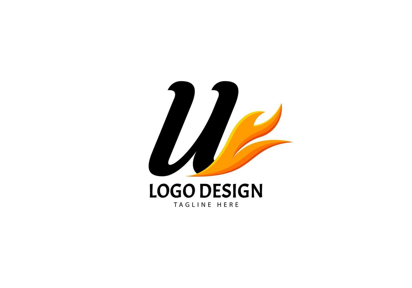 brief u brand logo voor merk of bedrijf, concept minimalistisch. vector
