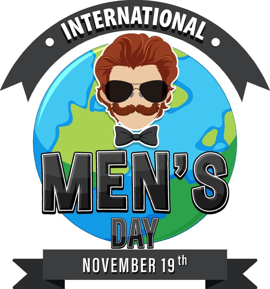 Internationale Mannen dag poster ontwerp vector