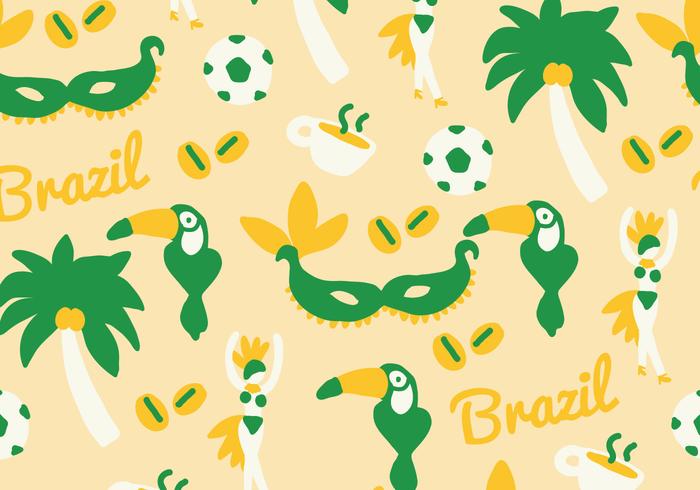 Groene & Gele Brazilië Vector