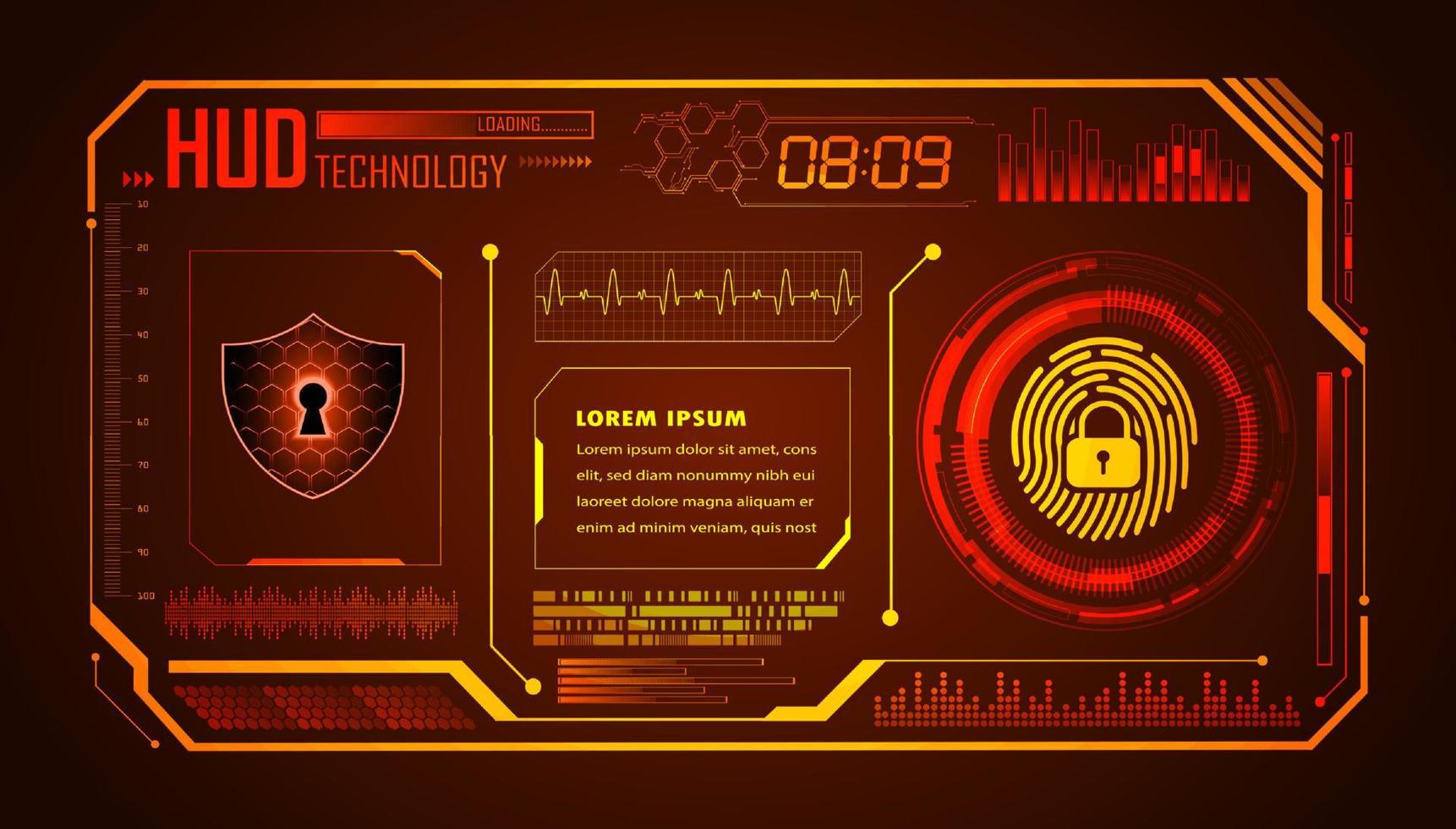 modern hud technologie achtergrond vector