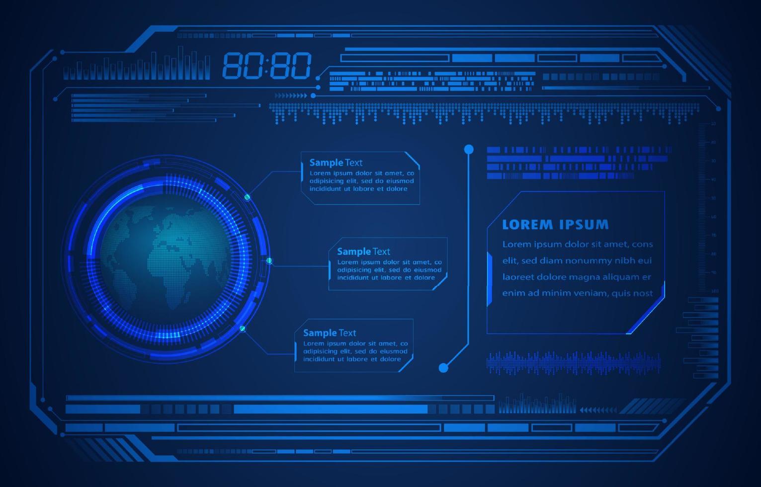 modern hud technologie achtergrond vector