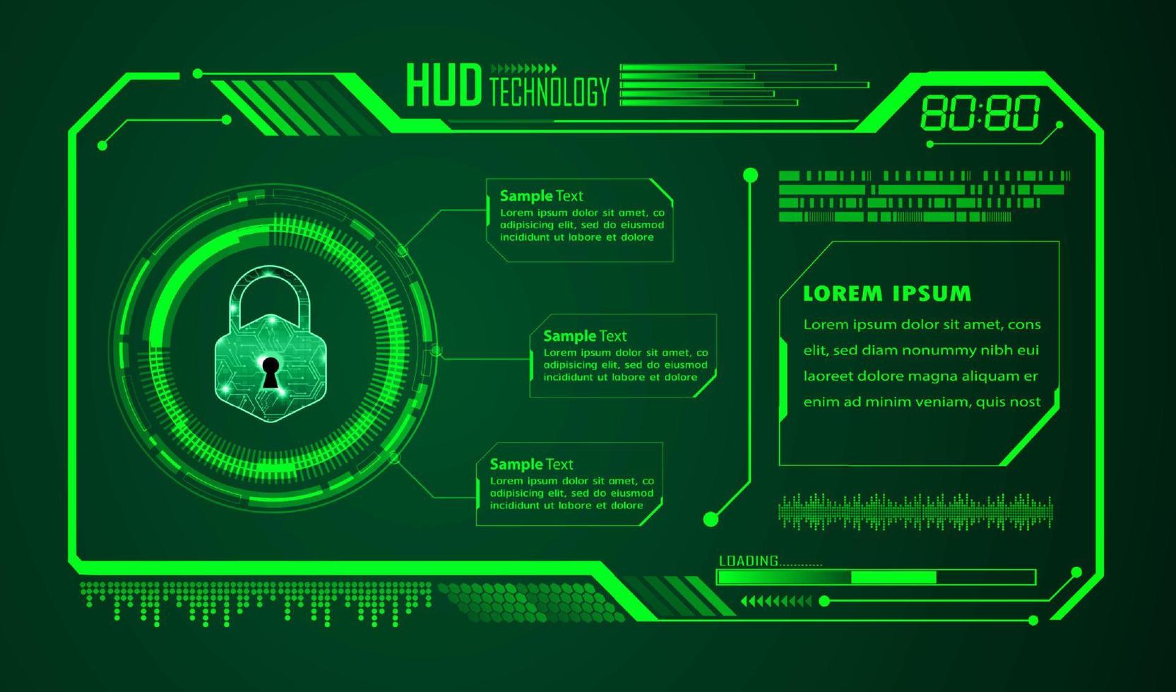 modern hud technologie achtergrond vector