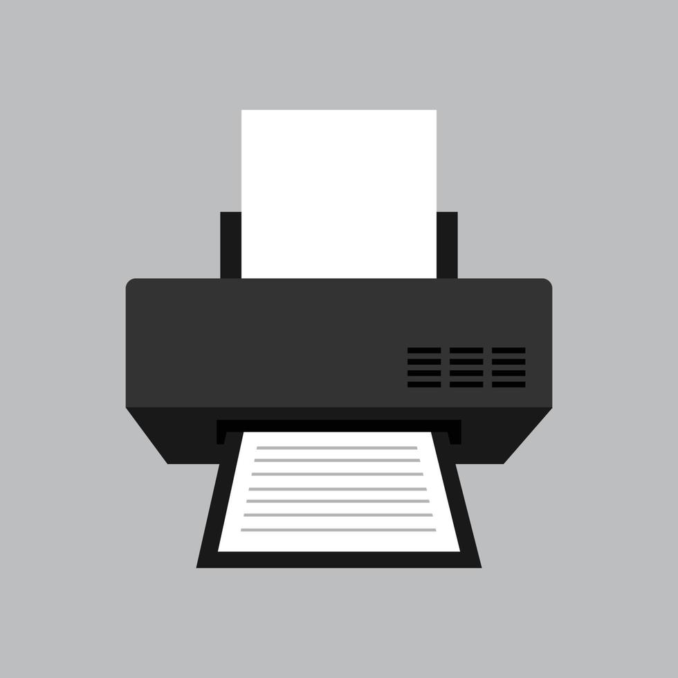 printer vlak vector kleur icoon