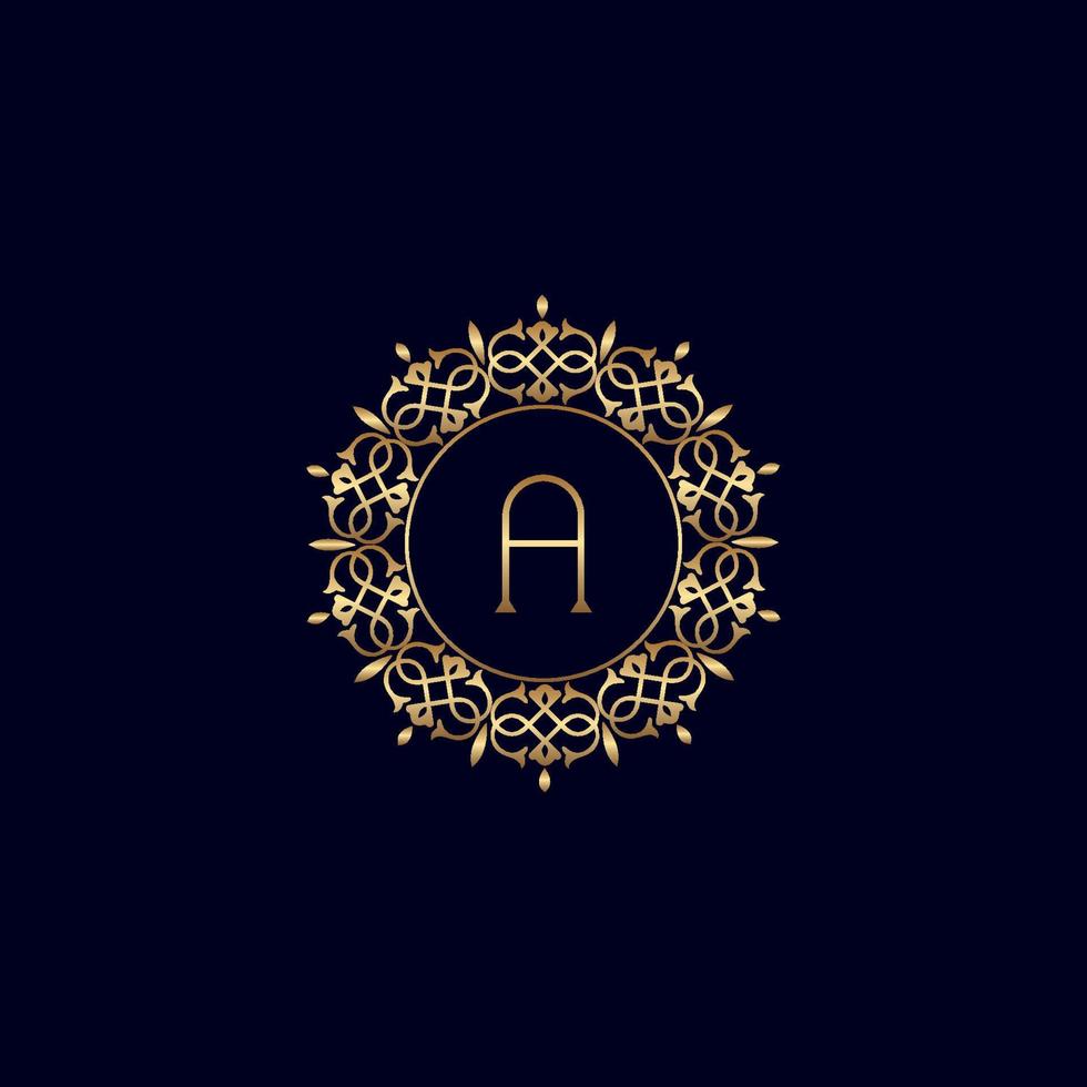 een goud overladen Koninklijk luxe logo vector