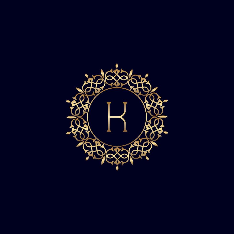 k goud overladen Koninklijk luxe logo vector