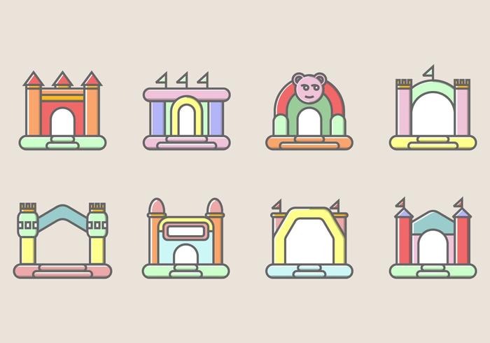 Bounce house icon vector