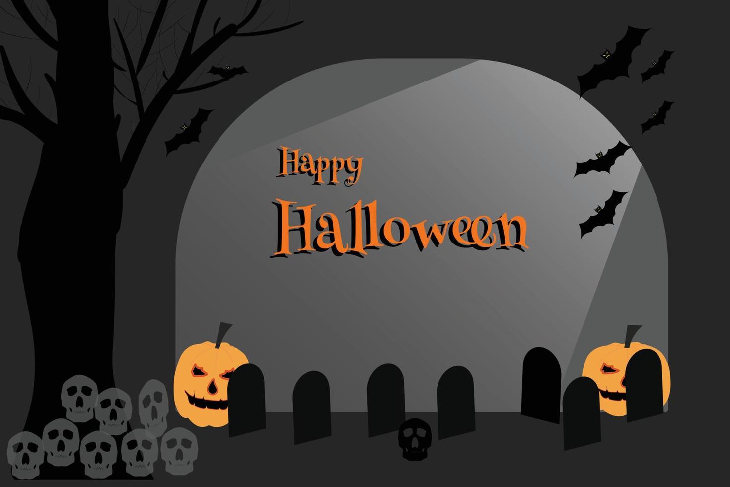 halloween kaart illustratie vector