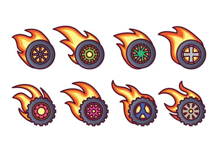 Burnout Wheel Vector Pack