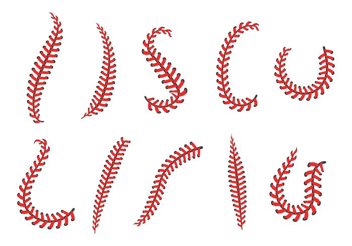 Gratis Baseball Lace Icons Vector