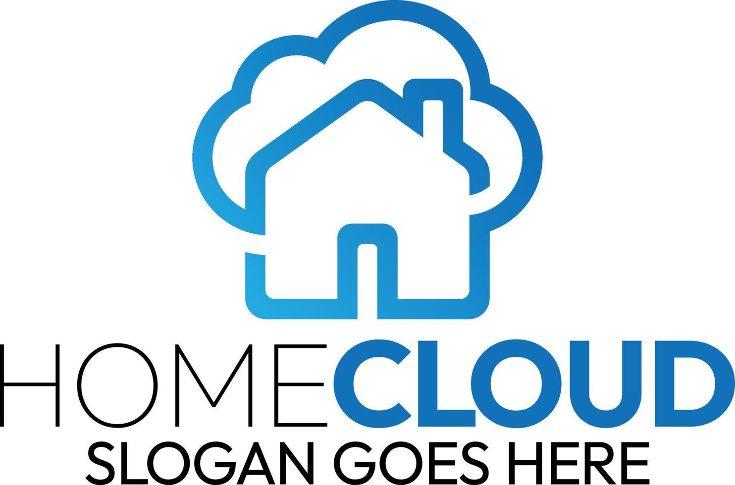 thuis cloud-logo vector