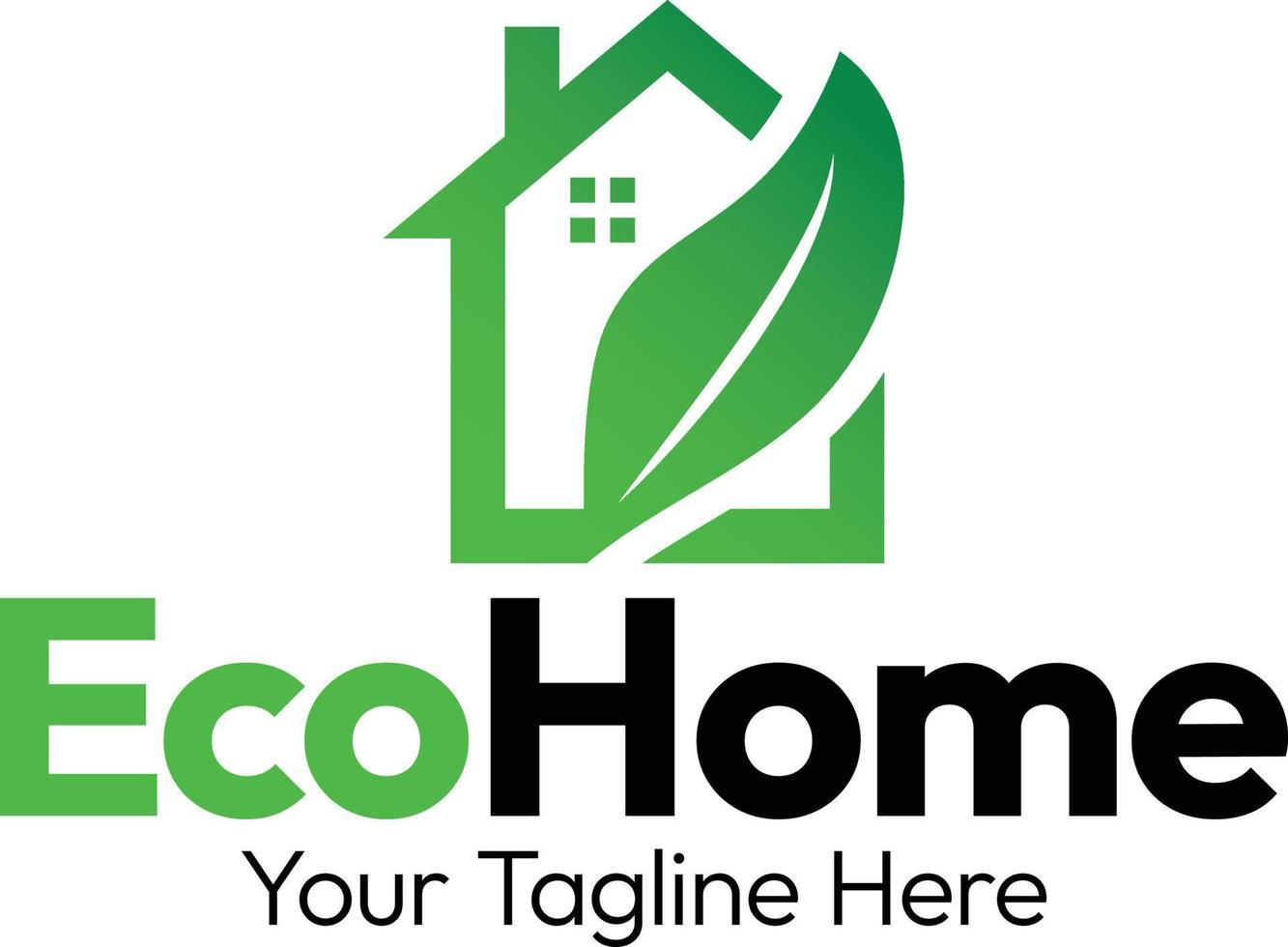 eco huis - blad logo vector