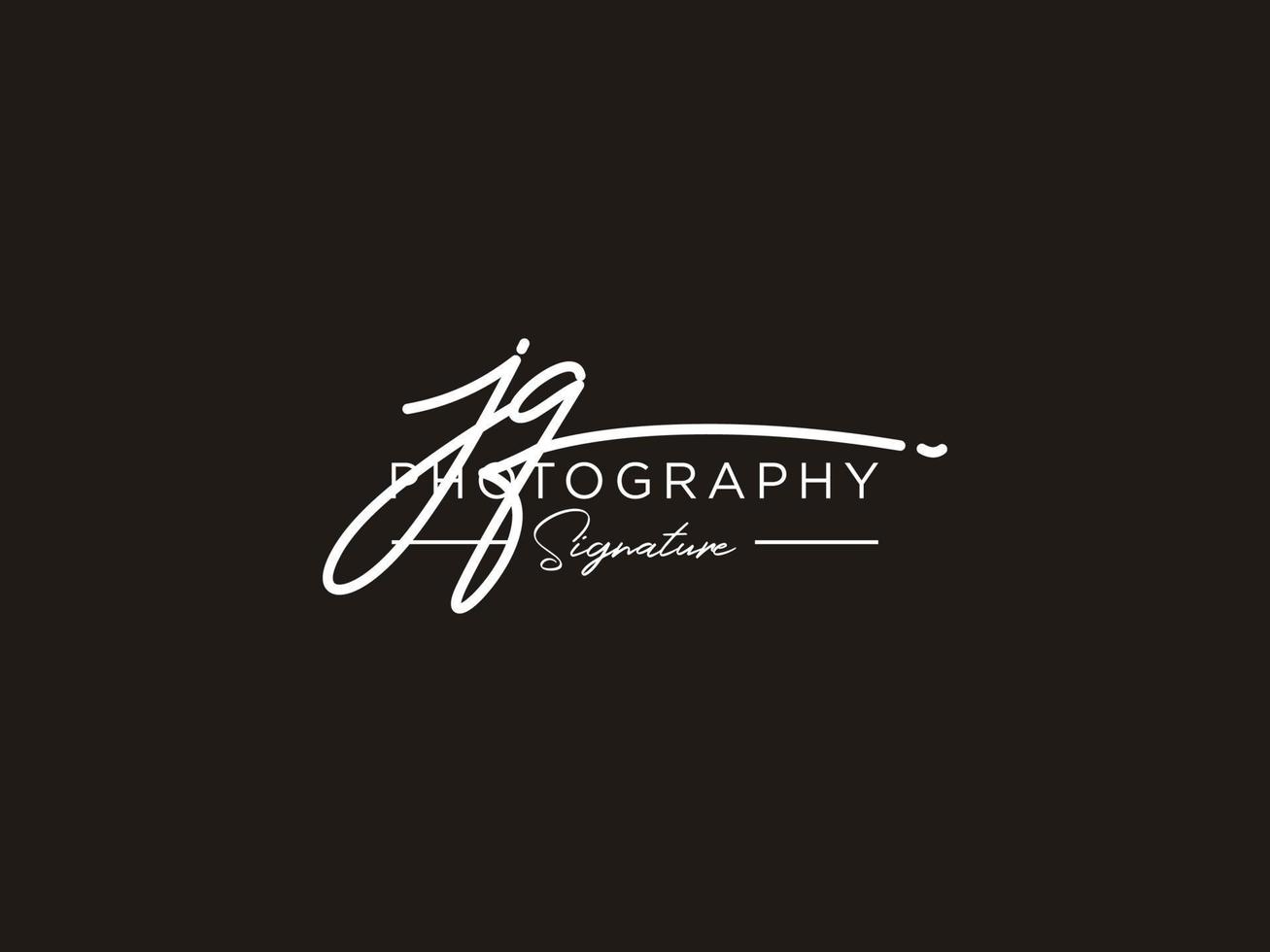 brief jq handtekening logo sjabloon vector