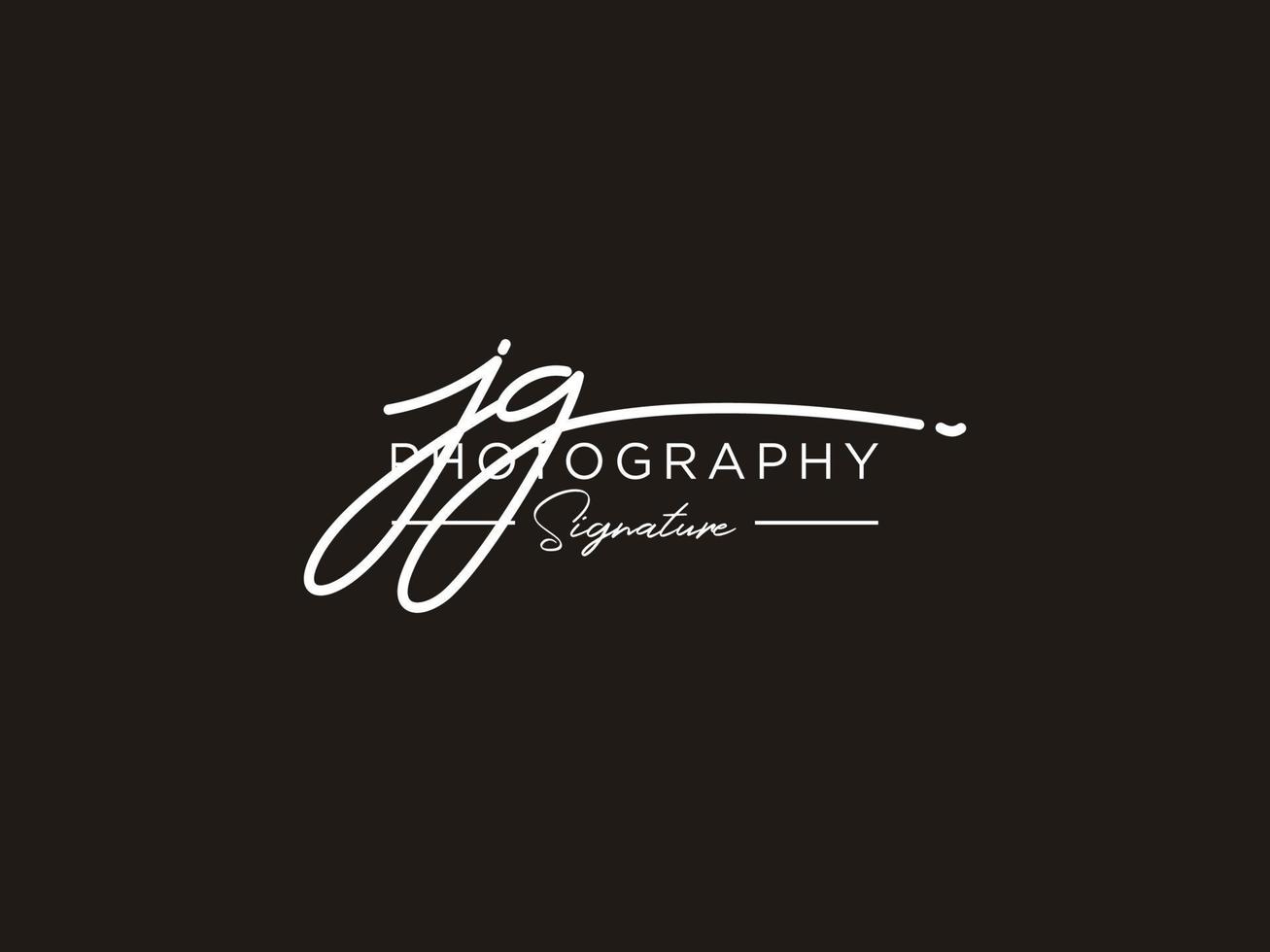 letter jg handtekening logo sjabloon vector