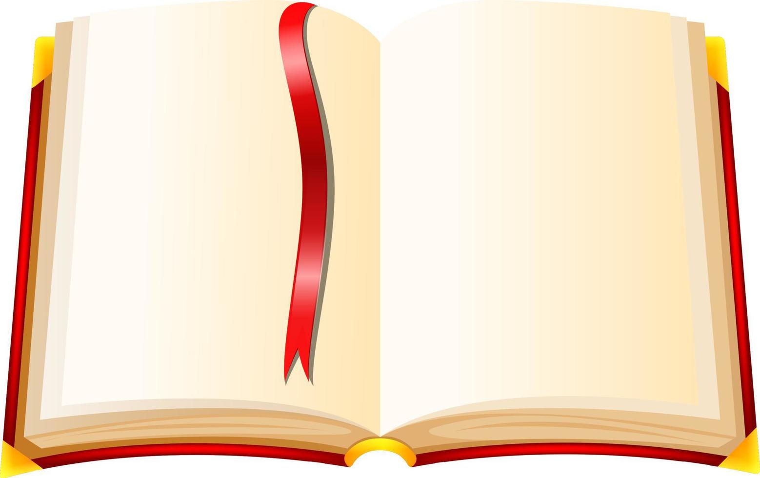 boek met rood Hoes Aan een wit achtergrond vector