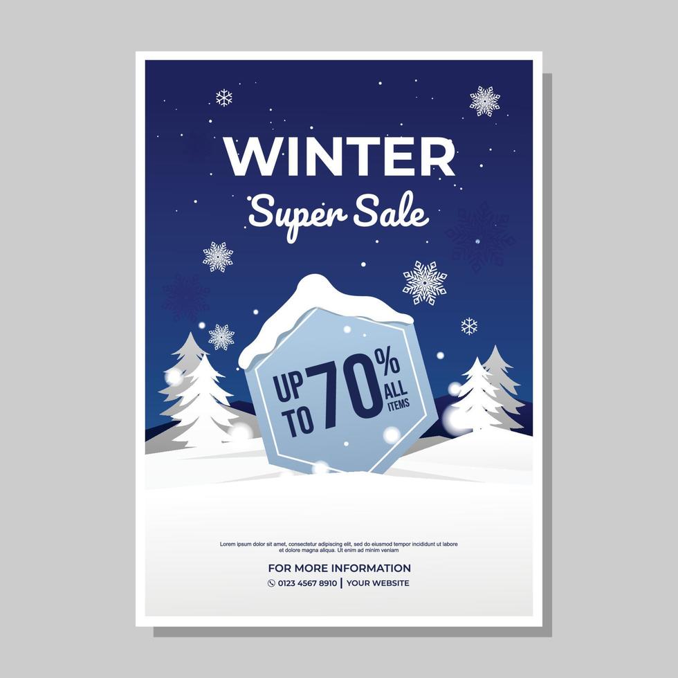 winter super uitverkoop poster vector