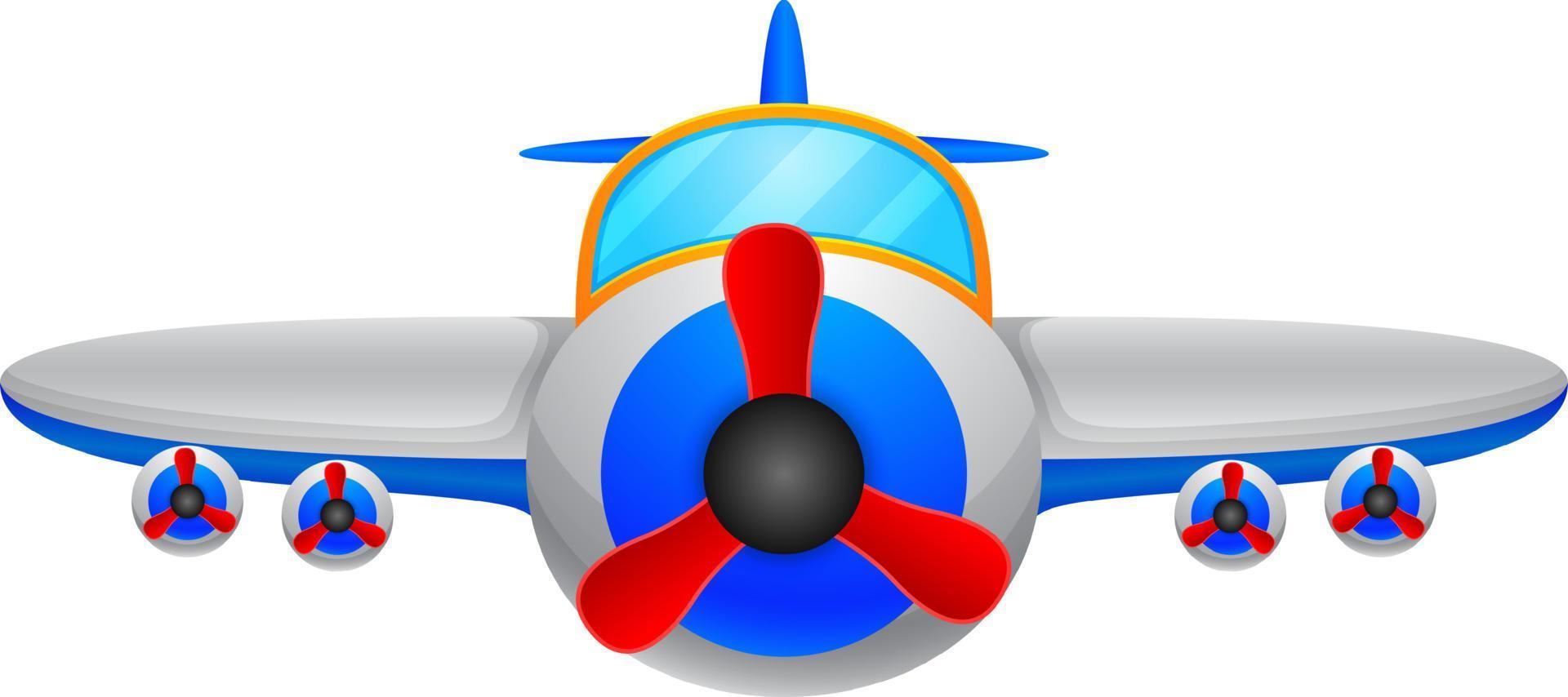 illustratie van een vliegtuig Aan een wit achtergrond vector
