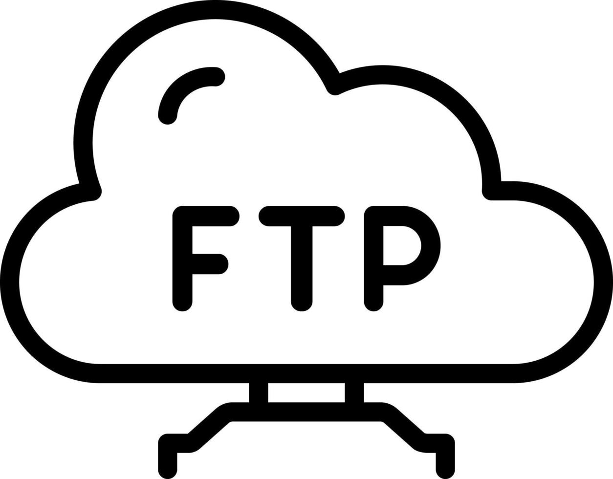 lijnpictogram voor ftp vector