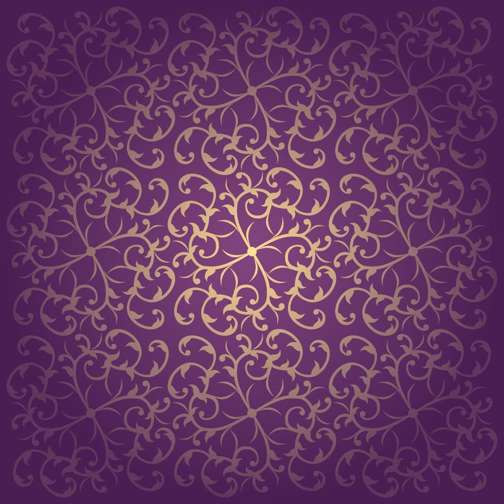 bloemen Purper barok achtergrond vector illustratie