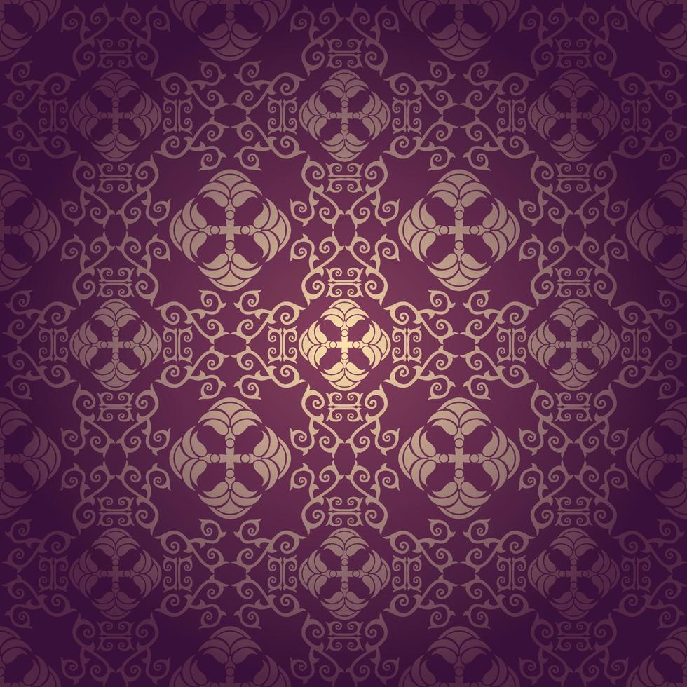 naadloos bloemen barok achtergrond Purper vector