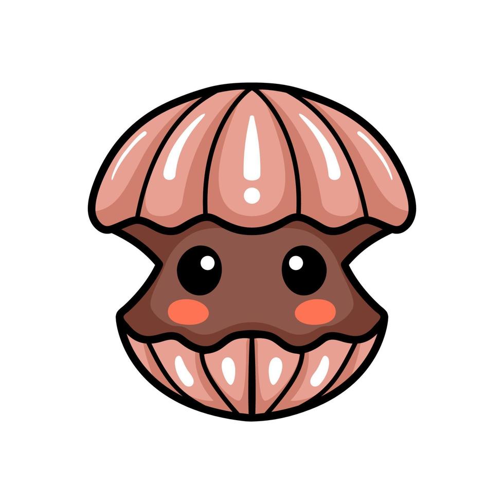 schattig weinig clam tekenfilm ontwerp vector