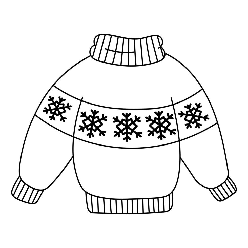 Kerstmis warm trui tekening sticker vector