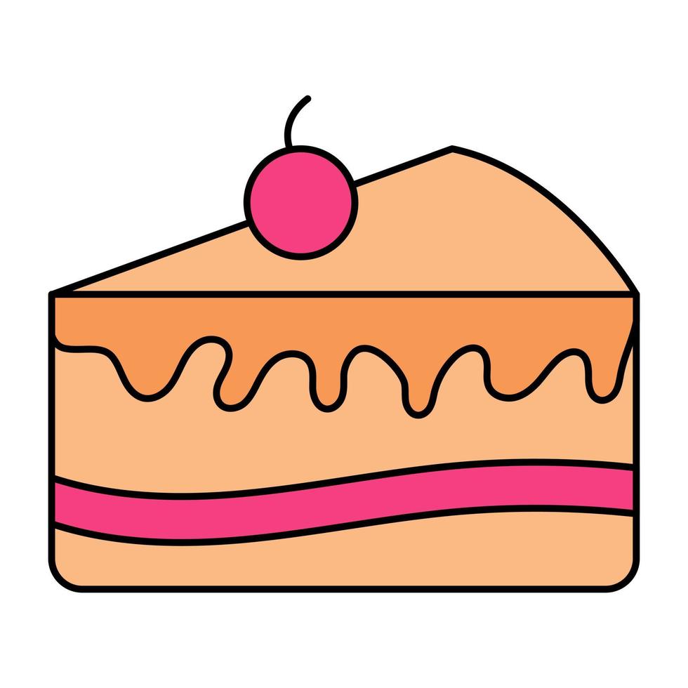 een perfect ontwerp icoon van taart plak vector