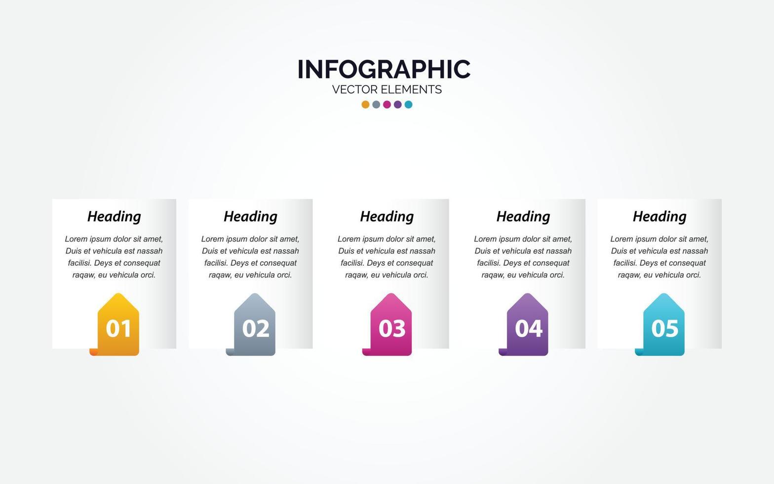 tijdlijn 5 opties horizontaal infographic voor presentaties workflow werkwijze diagram stromen tabel verslag doen van vector