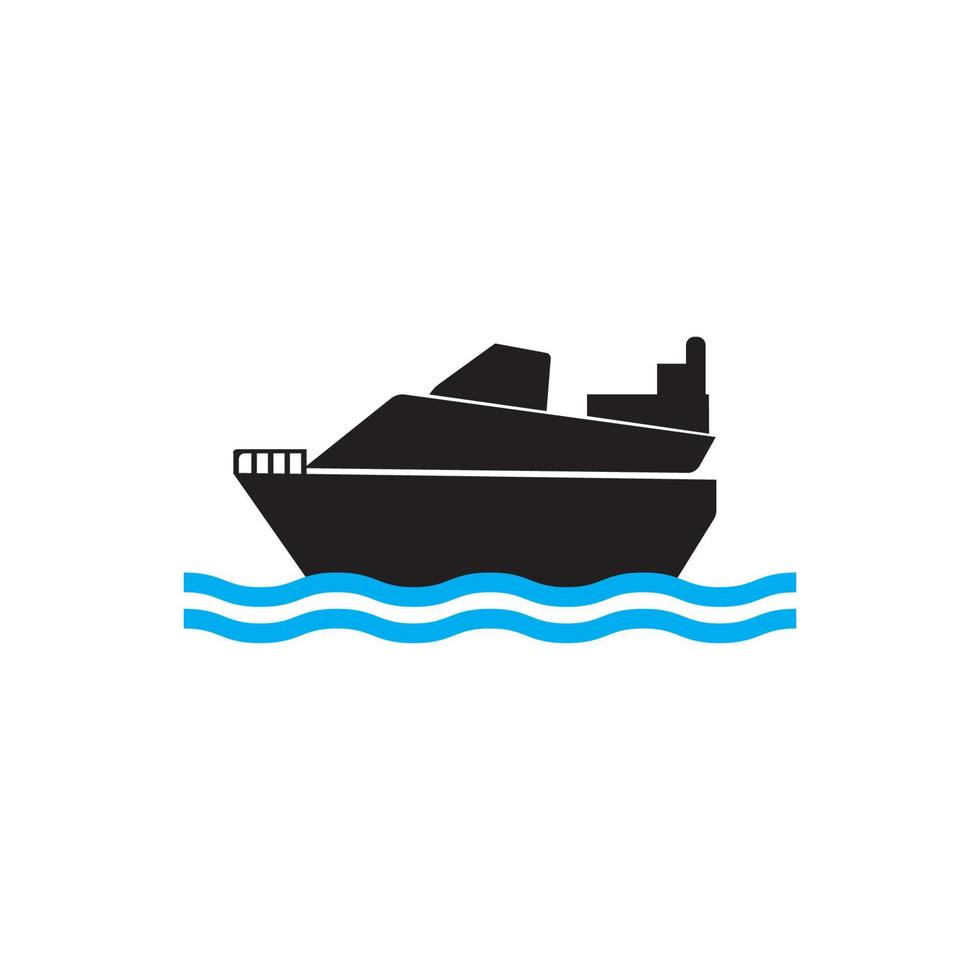 schip icoon logo, vector ontwerp illustratie