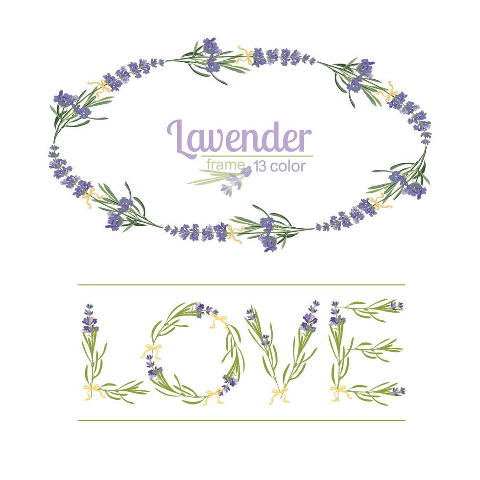 typografie leuze met lavendel bloem tekst liefde voor t overhemd afdrukken, borduurwerk, ontwerp. grafisch en gedrukt tee vector