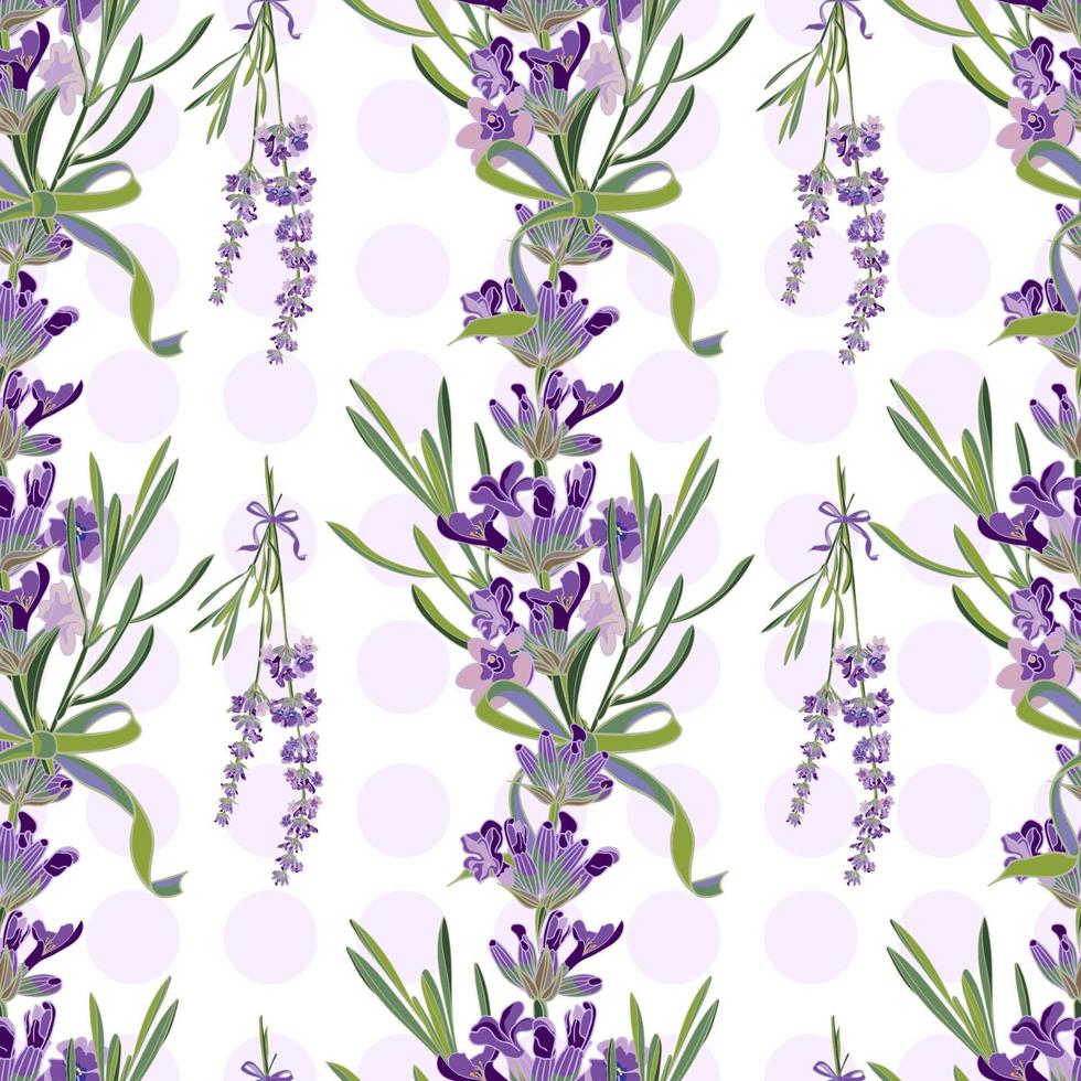 naadloos lavendel bloemen achtergrond. botanisch illustratie. vector