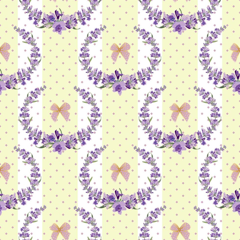 naadloos lavendel bloemen achtergrond. botanisch illustratie. vector