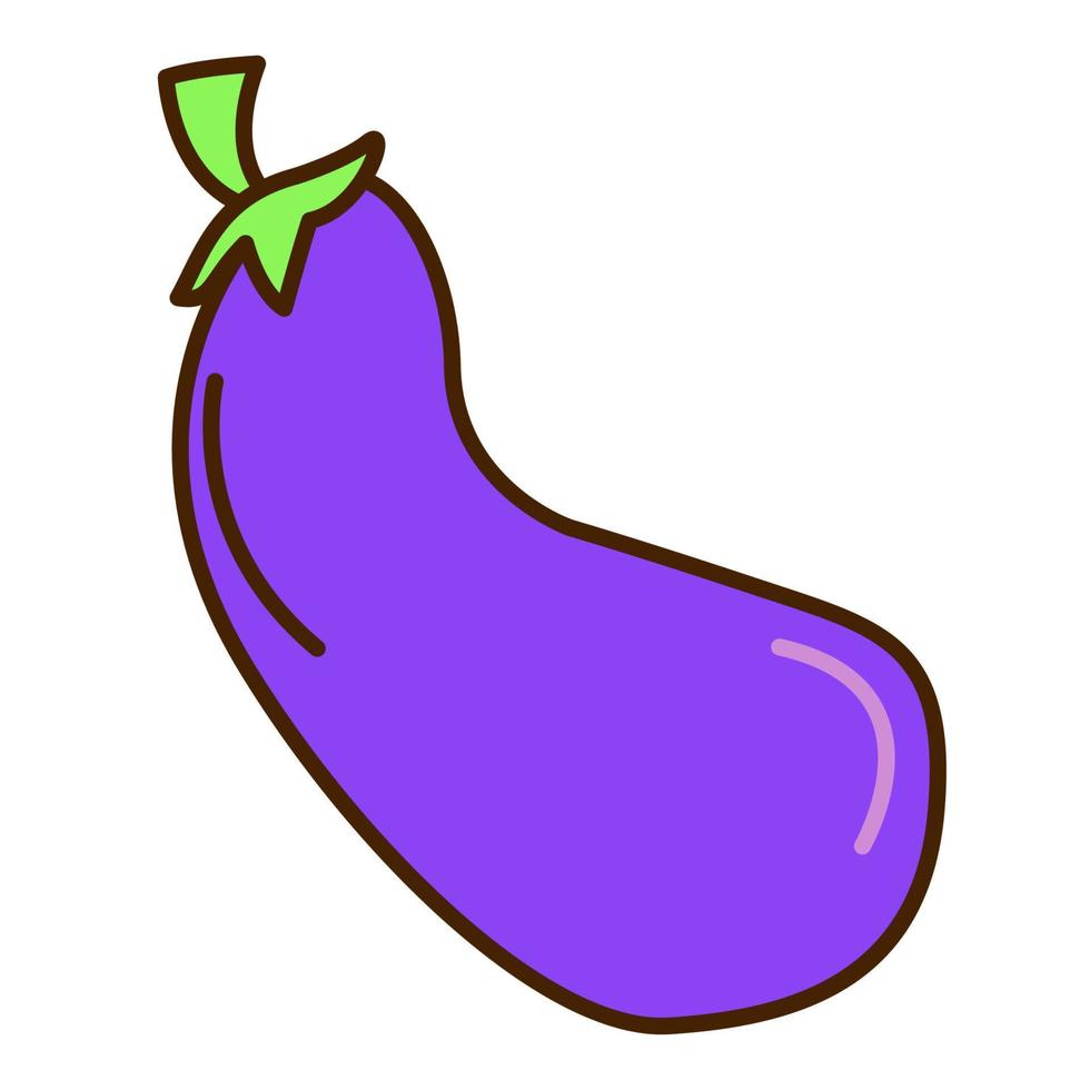 aubergine in tekening stijl. vector illustratie van een groente