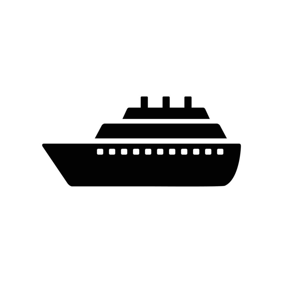 schip plat icoon vector