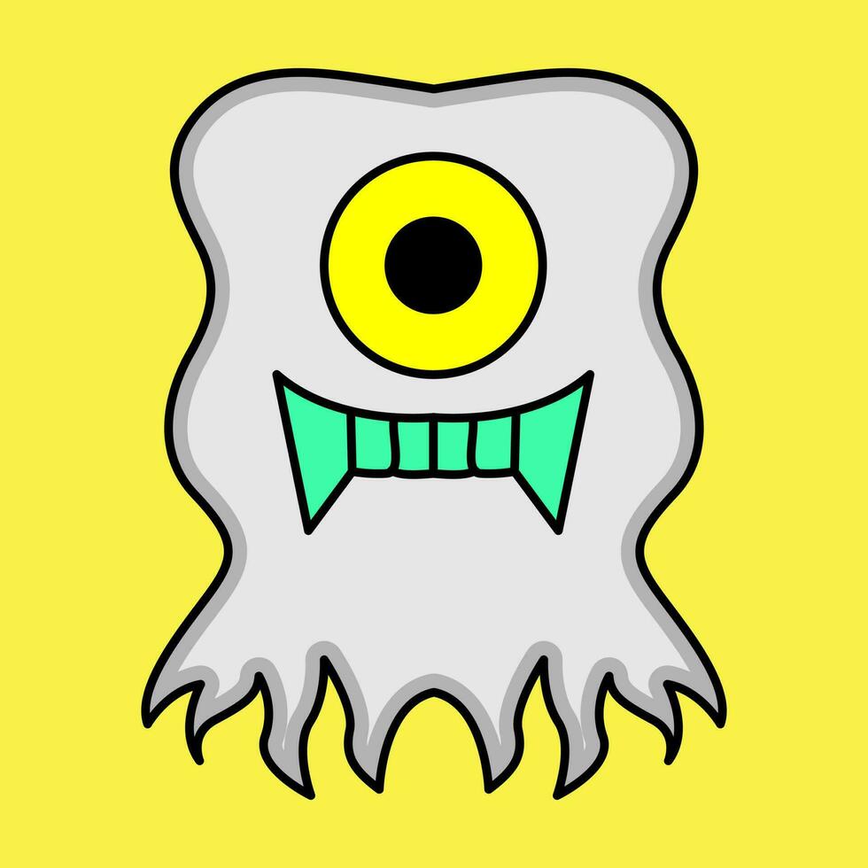 vector illustratie van schattig karakter monster