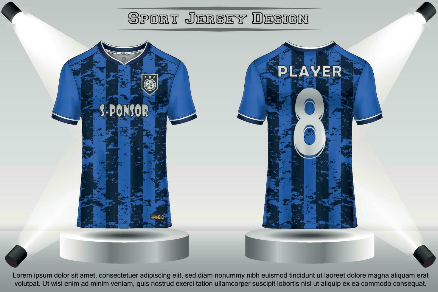 voetbal Jersey mockup Amerikaans voetbal Jersey ontwerp Aan de podium sublimatie sport t overhemd ontwerp verzameling voor racen, wielersport, gamen, motorcross vector