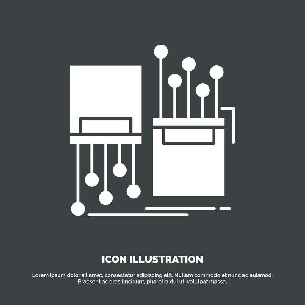 digitaal. vezel. elektronisch. rijbaan. kabel icoon. glyph vector symbool voor ui en ux. website of mobiel toepassing